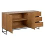 Buffet MARIGNI Noir Naturel Fer Bois MDF 160 x 42,5 x 79 cm de BigBuy Home, Buffets, crédences et vaisseliers - Réf : S880619...