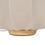 Lampe de bureau Beige Naturel Coton Bois Métal 60 W 220-240 V 31,5 x 31,5 x 24,5 cm de BigBuy Home, Lampes de chevet - Réf : ...