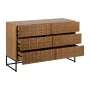 Caisson à Tiroirs MARIGNI Noir Naturel Fer Bois MDF 118 x 42 x 77 cm de BigBuy Home, Commodes - Réf : S8806232, Prix : 459,16...