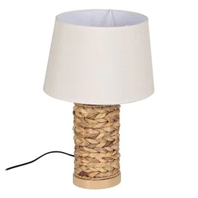 Desk lamp Cream Natural Linen Iron Natural Fibre 60 W 220-240 V 27 x 27 x 42 cm by BigBuy Home, Bedside and Table Lamps - Ref...