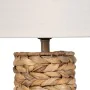 Lampada da tavolo Crema Naturale Lino Ferro Fibra naturale 60 W 220-240 V 27 x 27 x 42 cm di BigBuy Home, Lampade da tavolo e...