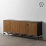 Sideboard ORLEANS Black Natural Iron MDF Wood 204 x 40 x 81,5 cm by BigBuy Home, Sideboards - Ref: S8806264, Price: 782,98 €,...