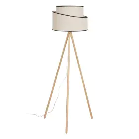 Floor Lamp Black Beige Wood Fabric 60 W 220-240 V 60 x 60 x 155 cm by BigBuy Home, Floor Lamps & Torchieres - Ref: S8806271, ...