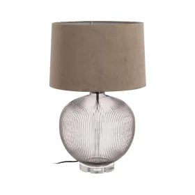 Tischlampe Beige Polyester Metall Kristall 60 W 220-240 V 43 x 43 x 66 cm von BigBuy Home, Tisch- & Nachttischlampen - Ref: S...