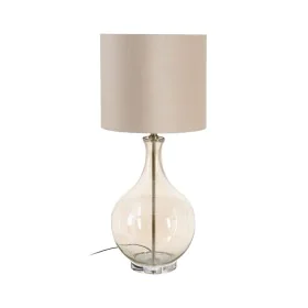 Desk lamp Golden Polyester Metal Crystal 60 W 220-240 V 39 x 39 x 89 cm by BigBuy Home, Bedside and Table Lamps - Ref: S88062...