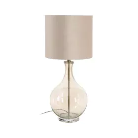 Desk lamp Golden Polyester Metal Crystal 60 W 220-240 V 39 x 39 x 89 cm by BigBuy Home, Bedside and Table Lamps - Ref: S88062...