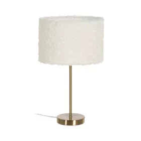 Lámpara de mesa Blanco Dorado Metal Tejido 60 W 220-240 V 30 x 30 x 51 cm de BigBuy Home, Lámparas de mesa y mesilla de noche...