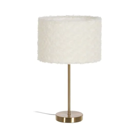 Lampada da tavolo Bianco Dorato Metallo Tessuto 60 W 220-240 V 30 x 30 x 51 cm di BigBuy Home, Lampade da tavolo e abat-jour ...