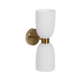 Lampada da Parete Bianco Dorato 60 W 18 x 12 x 36 cm di BigBuy Home, Lampadario a braccia - Rif: S8806286, Prezzo: 34,28 €, S...