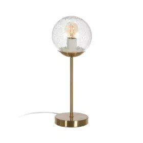 Lampe de bureau Doré Métal Verre 60 W 220-240 V 15 x 15 x 41 cm de BigBuy Home, Lampes de chevet - Réf : S8806289, Prix : 28,...