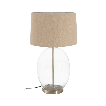 Lampada da tavolo Dorato Lino Metallo Cristallo 60 W 220-240 V 43 x 43 x 73 cm di BigBuy Home, Lampade da tavolo e abat-jour ...