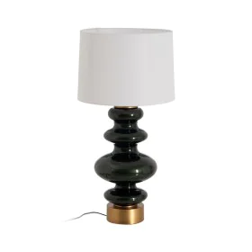 Tischlampe Weiß Schwarz Gold Kristall 60 W 220-240 V 38 x 38 x 76 cm von BigBuy Home, Tisch- & Nachttischlampen - Ref: S88063...