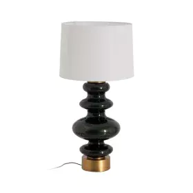 Lampada da tavolo Bianco Nero Dorato Cristallo 60 W 220-240 V 38 x 38 x 76 cm di BigBuy Home, Lampade da tavolo e abat-jour -...