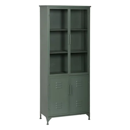 Armário Expositor com Portas Duplas de Vidro Menta Cristal Ferro 72 x 35 x 178 cm de BigBuy Home, Vitrinas - Ref: S8806337, P...