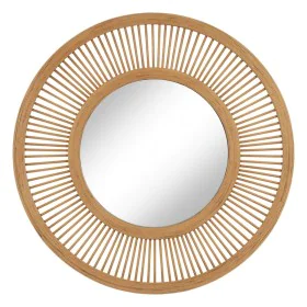 Wall mirror Natural 90 x 2,5 x 90 cm by BigBuy Home, Wall-Mounted Mirrors - Ref: S8806363, Price: 144,96 €, Discount: %