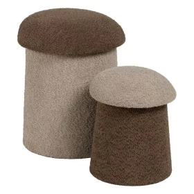 Puff Marrone Beige Legno MDF 40 x 40 x 48 cm (2 Unità) di BigBuy Home, Pouf - Rif: S8806398, Prezzo: 118,42 €, Sconto: %