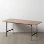 Dining Table LAGOM Black Natural Iron Rubber wood 180 x 80 x 76 cm by BigBuy Home, Dining Tables - Ref: S8806423, Price: 403,...