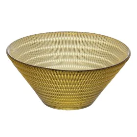 Bowl Yellow Crystal 14 x 14 x 6 cm by BigBuy Home, Bowls and large cups - Ref: S8806473, Price: 7,57 €, Discount: %