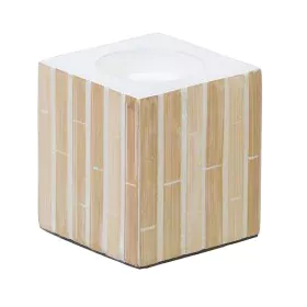 Bougeoir Beige Bambou Bois MDF 10,5 x 10,5 x 10,5 cm de BigBuy Home, Bougeoirs et chandeliers - Réf : S8806497, Prix : 9,35 €...