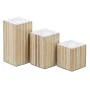 Candleholder Beige Bamboo MDF Wood 10,5 x 10,5 x 10,5 cm by BigBuy Home, Candelabras and candle holders - Ref: S8806497, Pric...