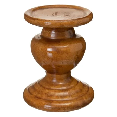 Portavelas Caramelo Cerámica 11,5 x 11,5 x 13,5 cm de BigBuy Home, Candelabros y portavelas - Ref: S8806519, Precio: 6,00 €, ...