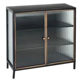 Display Stand BRICK Black Golden Crystal Iron 100 x 42 x 99 cm by BigBuy Home, Glass Cabinets - Ref: S8806552, Price: 510,98 ...