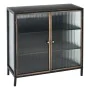 Présentoir BRICK Noir Doré Verre Fer 100 x 42 x 99 cm de BigBuy Home, Meubles vitrines - Réf : S8806552, Prix : 478,46 €, Rem...