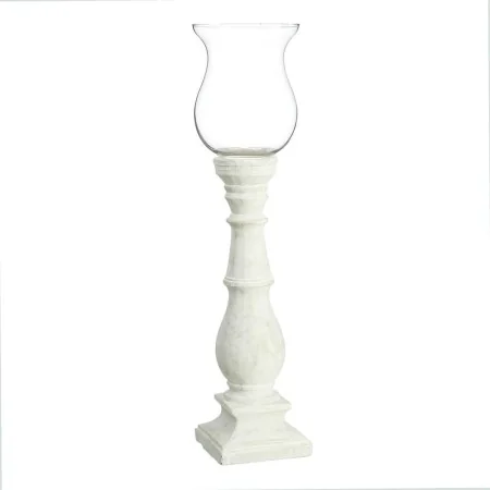 Candleholder White Crystal Cement 20,5 x 20,5 x 80 cm by BigBuy Home, Candelabras and candle holders - Ref: S8806575, Price: ...