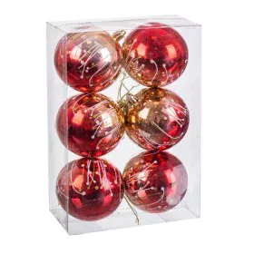 Bolas de Natal Vermelho Plástico Ø 8 cm 24 X 8 X 16 CM (6 Unidades) de BigBuy Home, Natal - Ref: S8806599, Preço: 10,64 €, De...