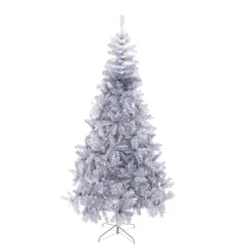 Sapin de Noël Argenté Métal Plastique 110 x 110 x 210 cm de BigBuy Home, Noël - Réf : S8806616, Prix : 80,91 €, Remise : %