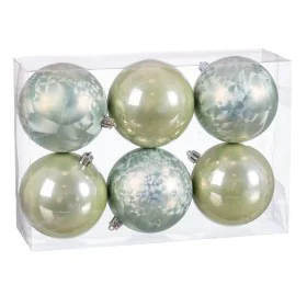 Boules de Noël Vert Plastique Ø 8 cm 23,5 X 16 X 8 CM (6 Unités) de BigBuy Home, Noël - Réf : S8806619, Prix : 6,73 €, Remise...