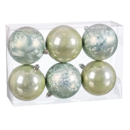 Bolas de Natal Verde Plástico Ø 8 cm 23,5 X 16 X 8 CM (6 Unidades) de BigBuy Home, Natal - Ref: S8806619, Preço: 6,73 €, Desc...