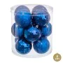 Boules de Noël Bleu Plastique Ø 8 cm 19,5 X 19,5 X 22 CM (12 Unités) de BigBuy Home, Noël - Réf : S8806644, Prix : 12,46 €, R...