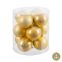 Bolas de Natal Ouro Dourado Plástico Ø 8 cm 19,5 X 19,5 X 22 CM (12 Unidades) de BigBuy Home, Natal - Ref: S8806645, Preço: 1...