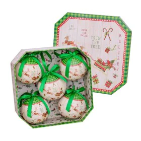 Boules de Noël Multicouleur Papier Polyfoam Ø 7,5 cm 19,5 X 19,5 X 8 CM (5 Unités) de BigBuy Home, Noël - Réf : S8806650, Pri...