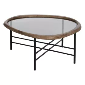 Centre Table Black Natural Crystal Iron Rubber wood 76 x 81 x 38 cm by BigBuy Home, Tables - Ref: S8806792, Price: 143,82 €, ...