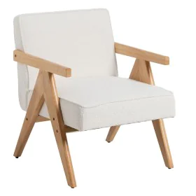 Sillón Blanco Natural 57 X 50 X 77 CM de BigBuy Home, Sillas - Ref: S8806803, Precio: 202,92 €, Descuento: %