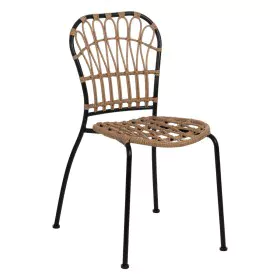 Chaise de Salle à Manger Noir Naturel Acier 51 X 58 X 87 CM de BigBuy Home, Chaises - Réf : S8806809, Prix : 113,33 €, Remise...