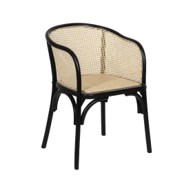 Chaise de Salle à Manger Noir Naturel 56 X 58 X 77 CM de BigBuy Home, Chaises - Réf : S8806812, Prix : 277,04 €, Remise : %