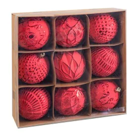 Bolas de Navidad Rojo Plástico Ø 8 cm 24 x 24 x 8 cm (9 Unidades) de BigBuy Home, Navidad - Ref: S8806921, Precio: 12,46 €, D...