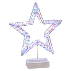 Décoration lumineuse Argenté Étoile 30 x 7 x 36 cm de BigBuy Home, Noël - Réf : S8806946, Prix : 18,89 €, Remise : %