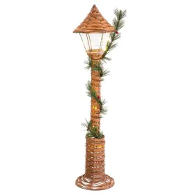 Street lamp Green Natural Metal Natural Fibre 20 x 20 x 90 cm by BigBuy Home, Candelabras and candle holders - Ref: S8806956,...