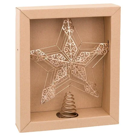 Estrella de Navidad Oro Metal 25 x 5,5 x 30 cm de BigBuy Home, Navidad - Ref: S8806970, Precio: 13,20 €, Descuento: %