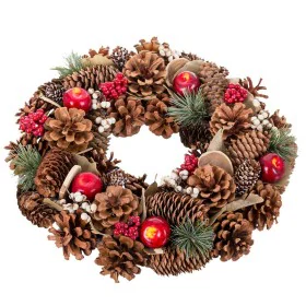 Couronne de Noël Multicouleur Naturel Plastique Foam Ananas 36 x 9 x 36 cm de BigBuy Home, Noël - Réf : S8807022, Prix : 23,3...