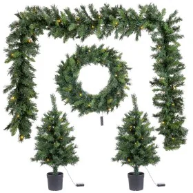 Árbol de Navidad Verde PVC 80 x 50 x 18 cm (4 Unidades) de BigBuy Home, Navidad - Ref: S8807024, Precio: 116,45 €, Descuento: %