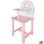 Chaise haute Woomax 25 x 55 x 20 cm Poupées Blanc Rose 2 Unités de Woomax, Accessoires pour poupées bébé - Réf : S8900221, Pr...