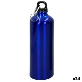 Water bottle Aktive 750 ml Snap hook Aluminium 7 x 25 x 7 cm (24 Units) by Aktive, Canteens & Water Bottles - Ref: S8900972, ...