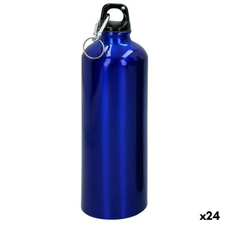 Water bottle Aktive 750 ml Snap hook Aluminium 7 x 25 x 7 cm (24 Units) by Aktive, Canteens & Water Bottles - Ref: S8900972, ...