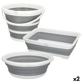 Conjunto de cubos Aktive Dobrável 2 Unidades de Aktive, Louça de exteriores - Ref: S8900988, Preço: 37,86 €, Desconto: %