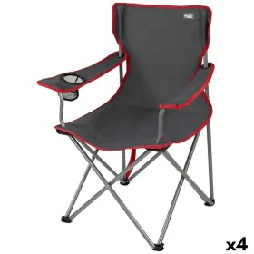 Cadeira Dobrável para Campismo Aktive Cinzento escuro 45 x 82 x 47 cm (4 Unidades) de Aktive, Cadeiras - Ref: S8901019, Preço...